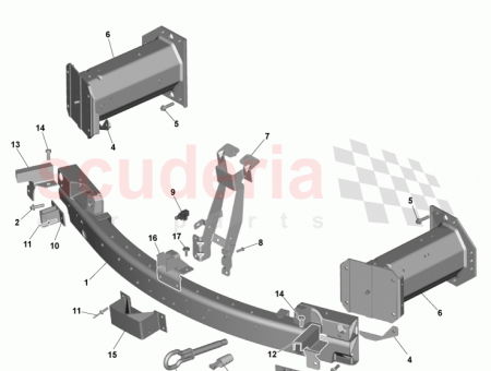 Photo of Bracket Bumper Beam Front DG43 17752…