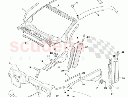 Photo of Reinforced front body pillar LH…