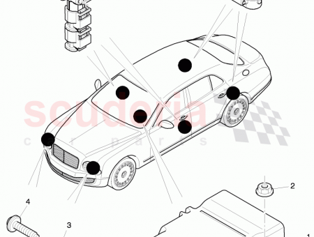 Photo of crash sensor for airbag…