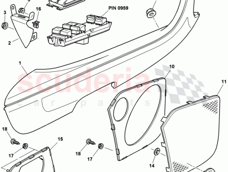 Photo of mounting for loudspeaker door…