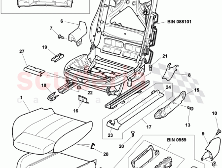 Photo of padding seat support F 3W 9 061 720…