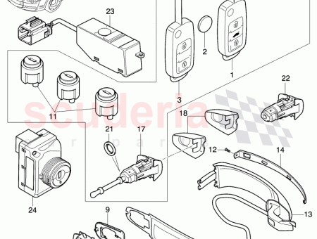 Photo of 1 Set of locks 3W5 800 375…