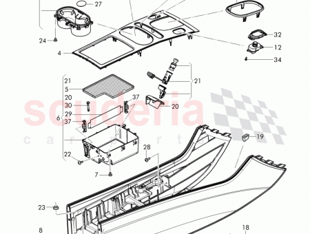 Photo of cover for center console 3W3 863 243…