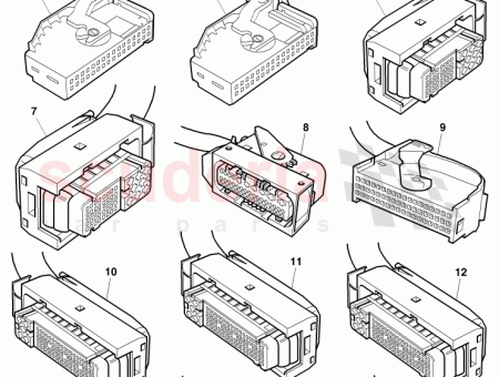 Photo of flat contact housing with cap locking mechanism…