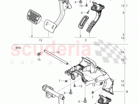 Photo of brake and acc pedal assembly 36C 723…