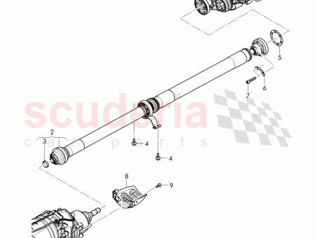 Photo of propeller shaft 2 piece with intermediate bearing 4M0…