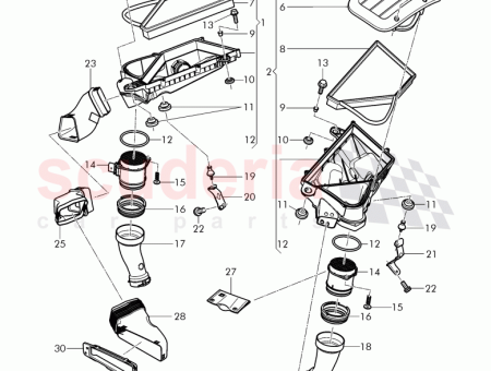 Photo of intake air duct as required use 3W0 129…