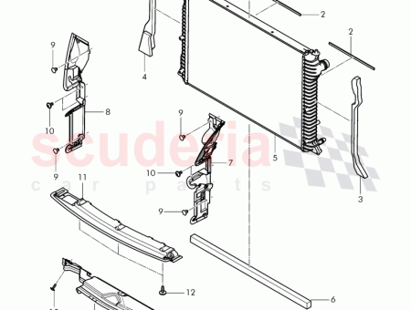 Photo of air deflector plate Coolant radiator 3W0 121 281…