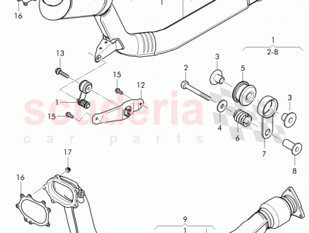 Photo of exhaust pipe with catalyst 3W0 253 059…