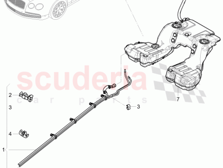 Photo of fuel line with breather and vacuum pipe 4W0…