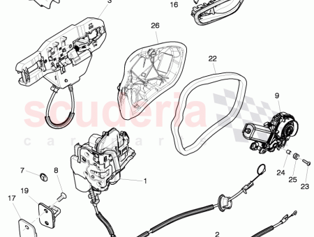 Photo of door handle inner assembly…