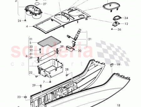 Photo of cover for center console 3W3 863 243…