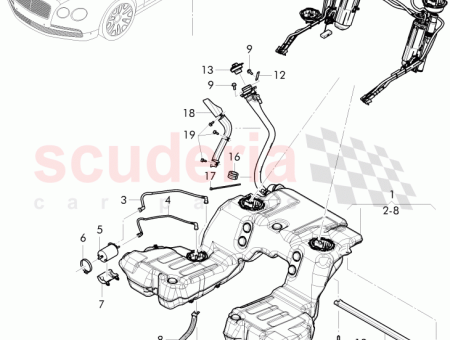 Photo of fuel tank with pump fuel gauge and connecting…