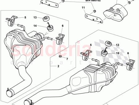 Photo of exhaust pipe with exhaust muffler front F 3W…