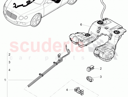 Photo of fuel line with breather and vacuum pipe 3W8…