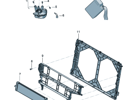 Photo of Bracket for additional coolant radiator 3SA 121 635…