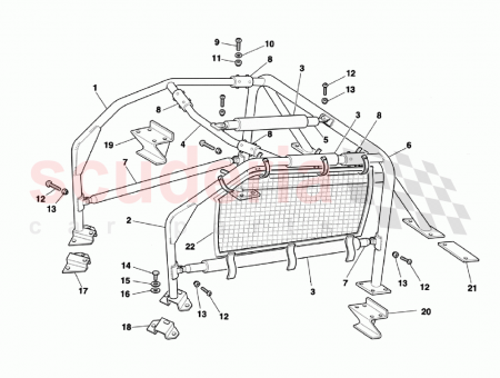 Photo of RH steering roll bar assembly…