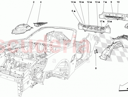 Photo of RH LATERAL LUGGAGE COMPARTMENT TRIM BRACKET…