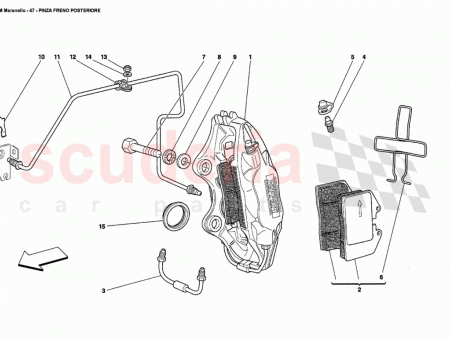 Photo of RH REAR CALIPER UNIT WITH PADS…