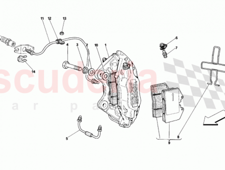 Photo of Set of rear pads with spring BREMBO…