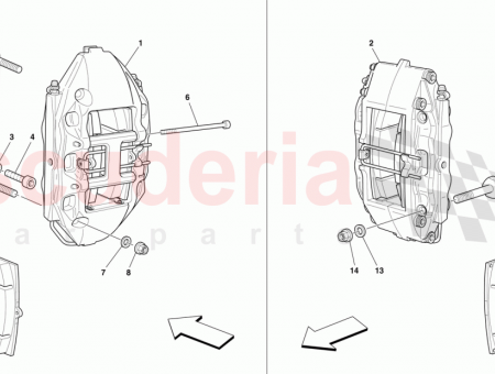 Photo of LH FRONT CALIPER UNIT WITH PADS…