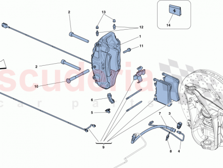 Photo of FRONT LH CALIPER WITH PADS…