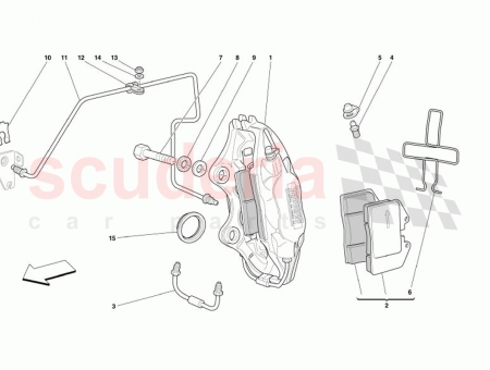 Photo of L H REAR CALIPER UNIT WITH PADS…