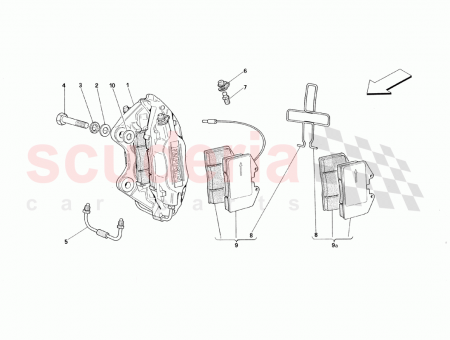 Photo of LH FRONT CALIPER UNIT WITH PADS BREMBO…