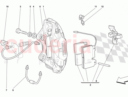 Photo of RH FRONT CALIPER UNIT WITH PADS TEVES…