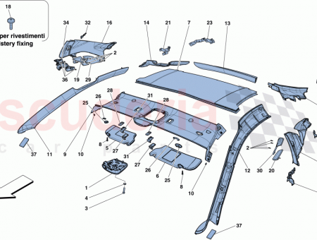 Photo of COMPL LOWER LH THIRD BRAKE LIGHT TRIM…