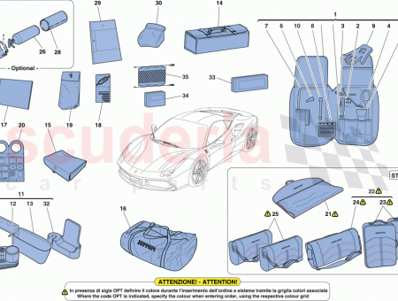 Photo of SET OF BAGS FOR LUGGAGE COMPARTMENT INTP Leather…