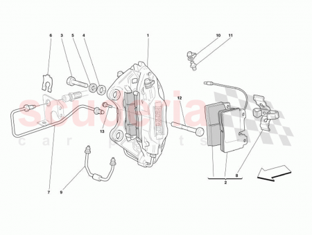 Photo of LH FRONT CALIPER UNIT WITH PADS…