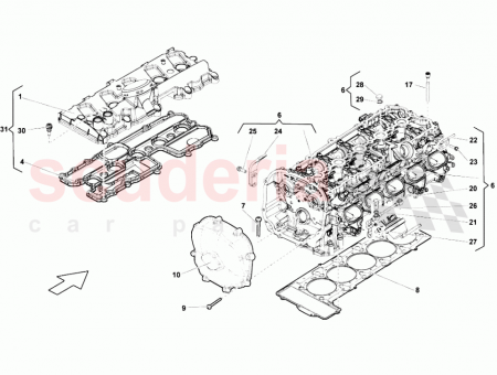 Photo of ASSEMBLEY 6 10 CYLINDER HEAD UP TO ENGINE…