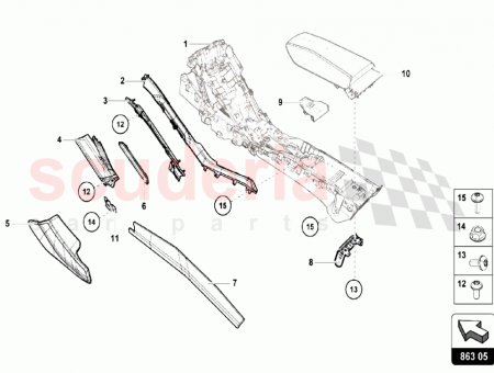 Photo of RH SIDE PANEL TRIM FOR CENTRE CONSOLE LEATHER…