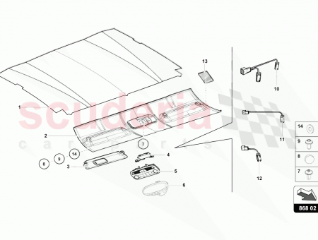 Photo of SUN VISOR LH ALCANTARA…