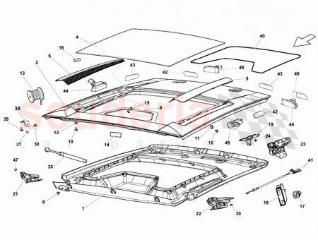 Photo of ENGINE HOOD GLASS REAR HOOD GLASS…