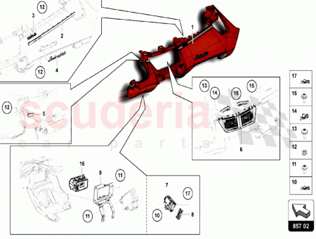 Photo of LOWER DASHBOARD ASSEMBLY ALCANTARA SIGNAL VIN WITHOUT LOGO…