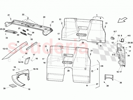 Photo of GLOVE BOX LID ASSEMBLY PERFORATED LEATHER INTERIOR SUPPLY…