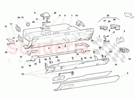 Photo of E GEAR DASHBOARD ASSEMBLY ALCANTARA UPHOLSTERY WITH PREDISPOSITION…