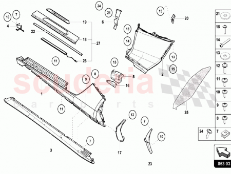 Photo of Sill Trim Strip without Decorative Inner Inserts Carbon…