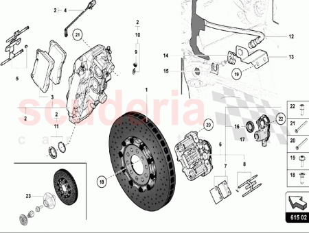 Photo of Floating Caliper Brake yellow Rear Calipers right Rear…