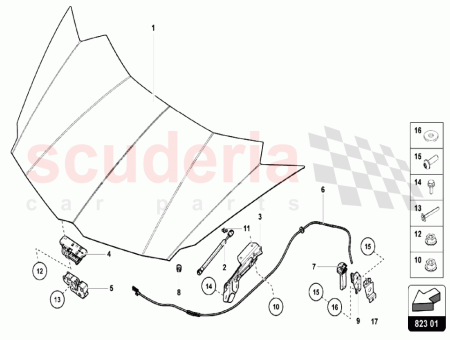 Photo of FRONT HOOD OPENING CABLE ASSEMBLY…