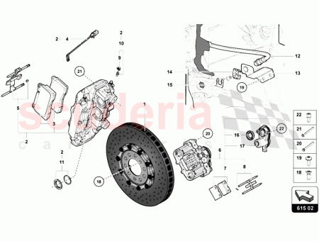 Photo of LH REAR BRAKE DISK CARBOCERAMIC BRAKE…