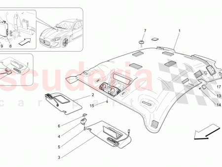 Photo of LH SUN SCREEN ASSEMBLY HOME LINK INTEGRATED THREE…