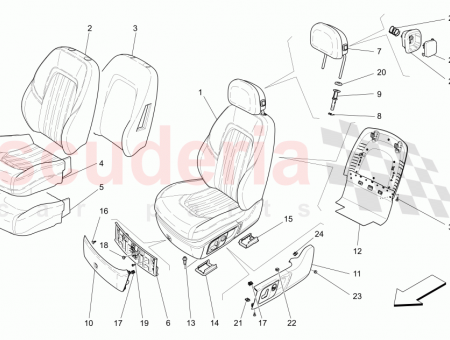 Photo of COMPLETE R H SEAT BACK PANEL V6 LEATHER…