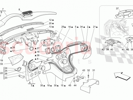 Photo of DASHBOARD ASSEMBLY AVORIO IVORY 364014595 CUOIO HIDE 364014604…