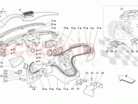 Photo of DASHBOARD ASSEMBLY NERO BLACK 094080217 BLU MEDIO MEDIUM…