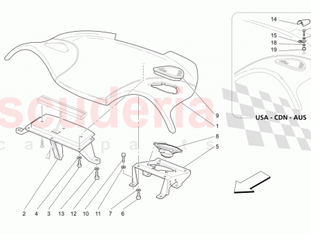 Photo of CENTRAL REAR LAMP SUPPORTING BRACKET BEIGE BEIGE 364014599…