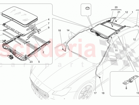 Photo of SUNROOF ASSEMBLY ALCANTARA ROOFLINING GREY…