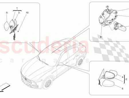 Photo of LH EXTERNAL REAR VIEW MIRROR ASSEMBLY EU…